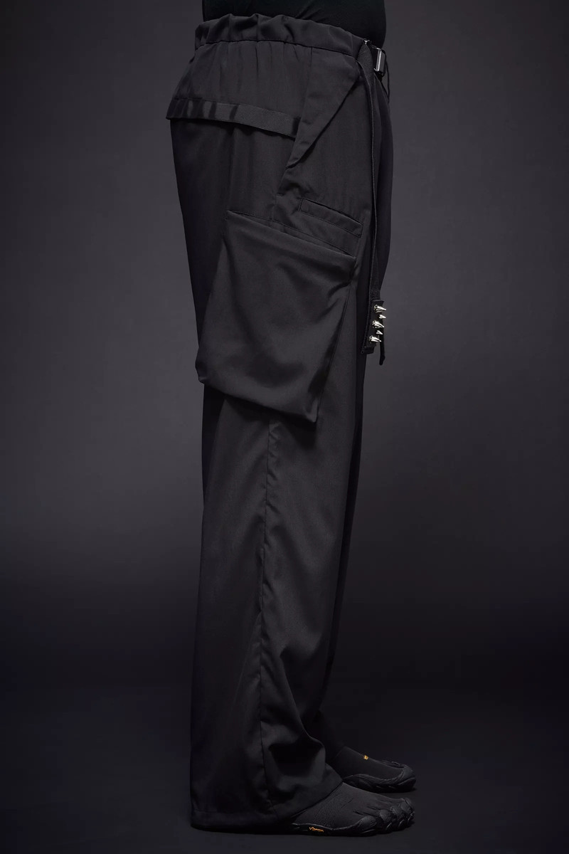 P55-M Nylon Stretch Cargo Trouser Black 6
