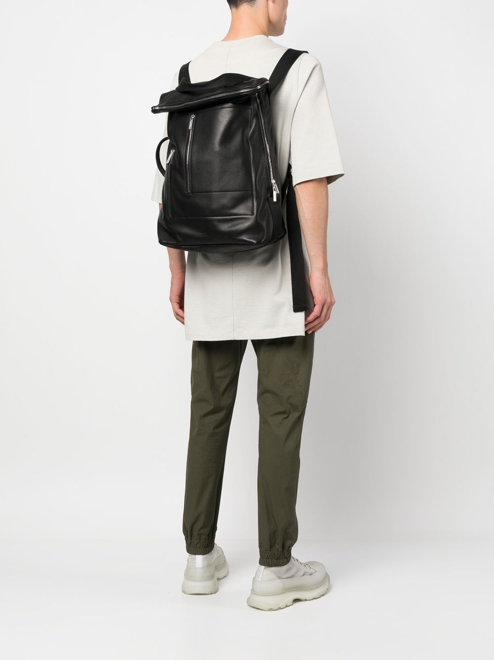 leather cargo backpack - 2