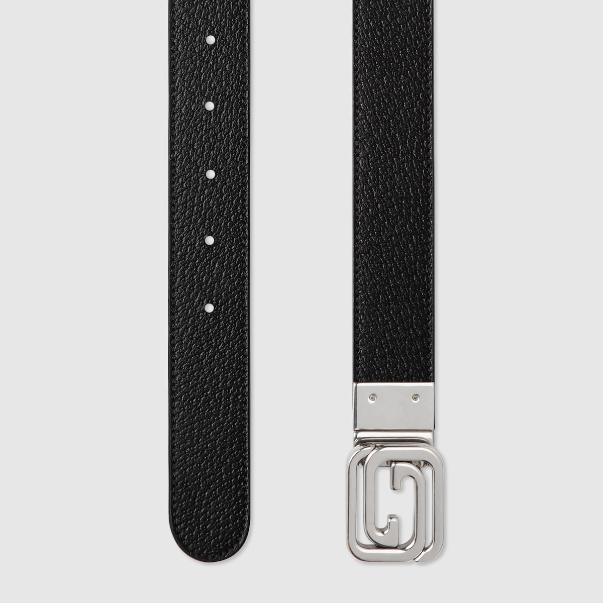 Gucci Belt with Square Buckle and Interlocking G, Size Gucci 105, Black, Leather