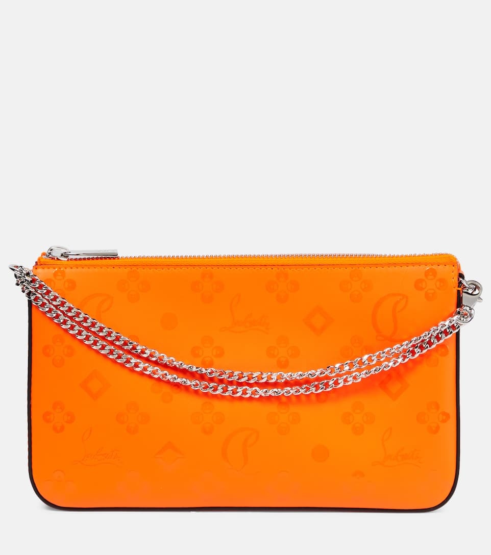 Loubila printed leather clutch - 1