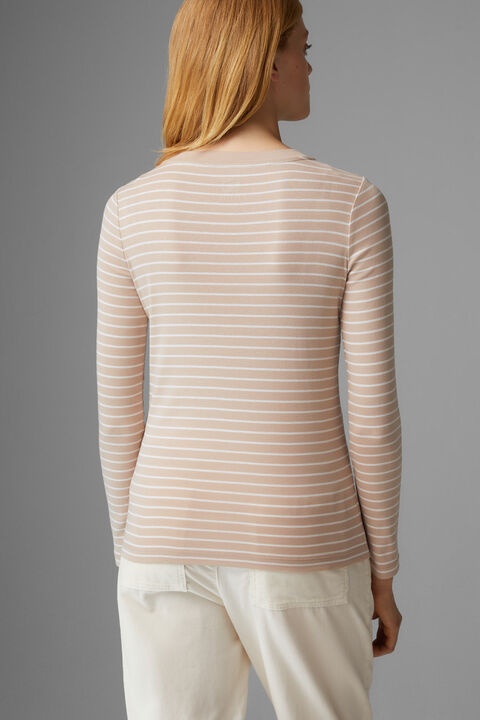 Louna Longsleeve in Camel/White - 3