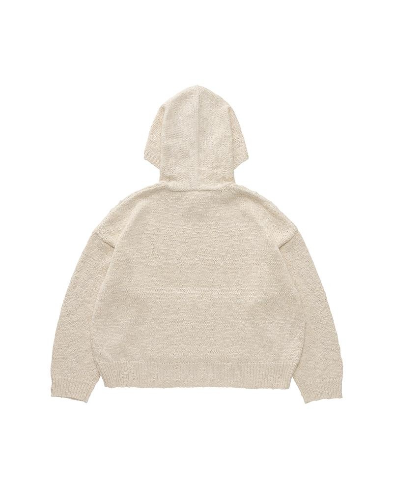 AMPLUS HOODIE KNIT W (SI/L) IVORY - 2