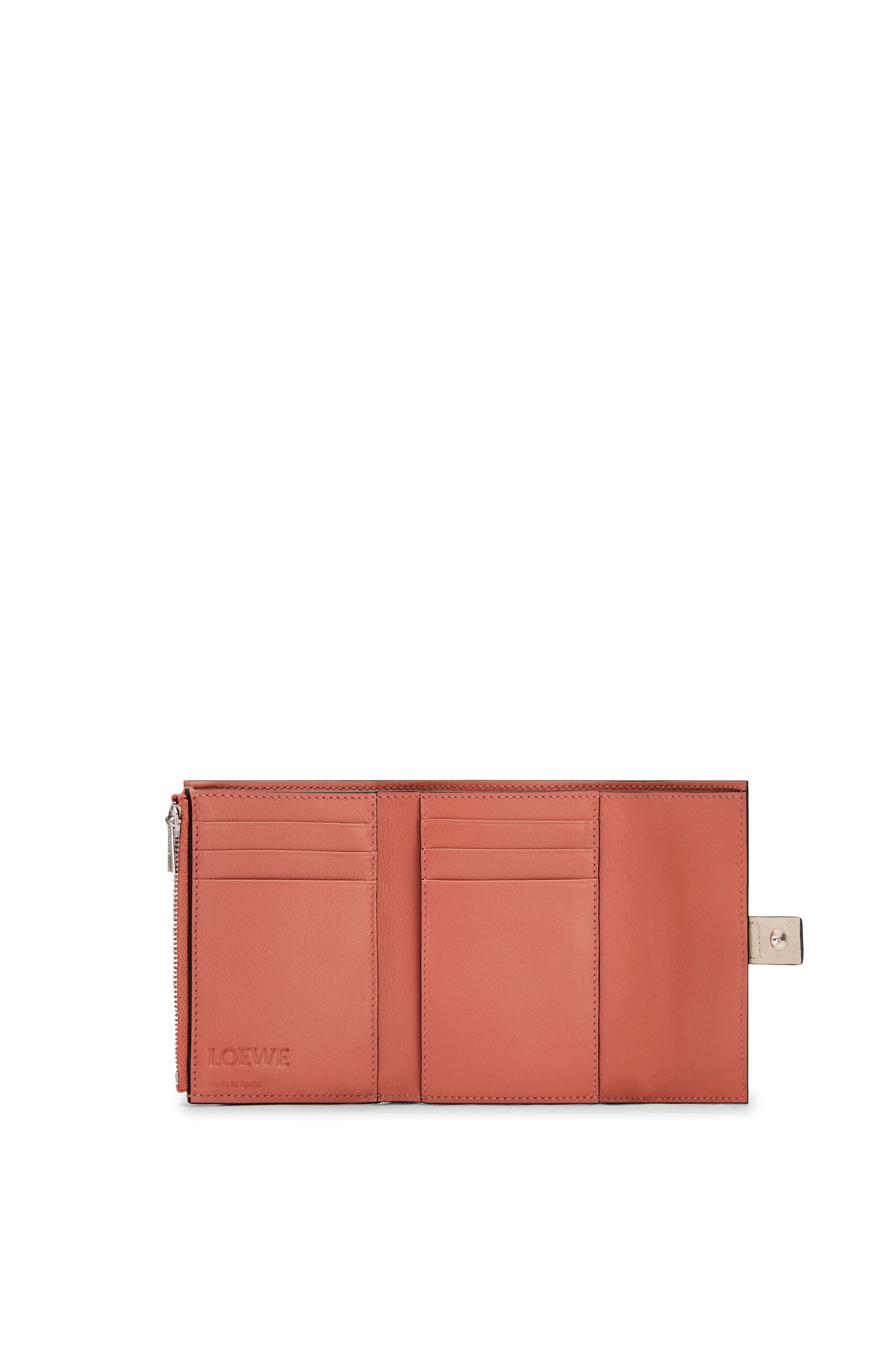 Small vertical wallet in soft grained calfskin - 2