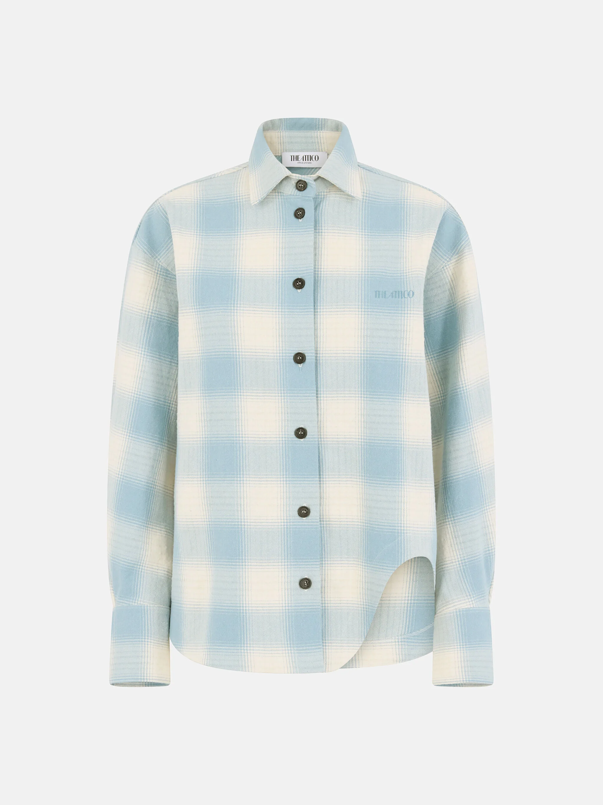 ''ELIZA'' LIGHT BLUE AND WHITE SHIRT - 1