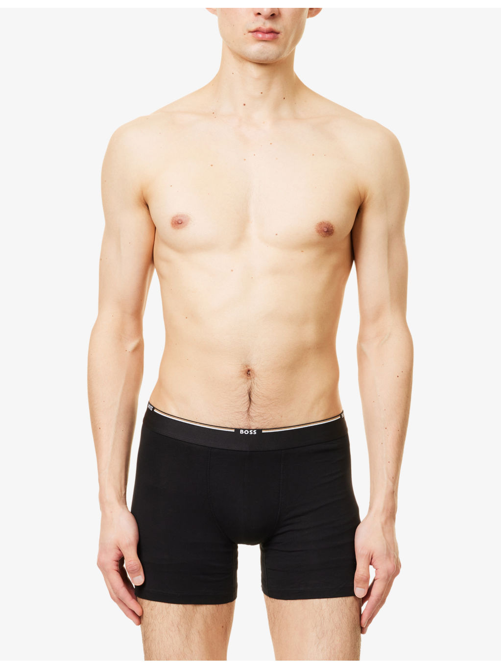 Branded-Waistband Three-Pack Bamboo Jersey Boxer Briefs - 2