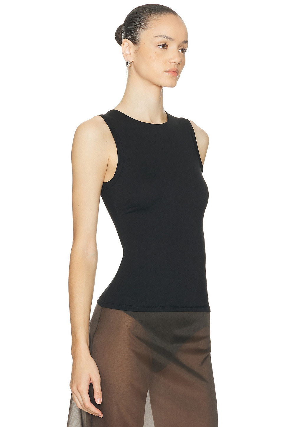 Sleeveless Crewneck Soft Jersey Top - 2