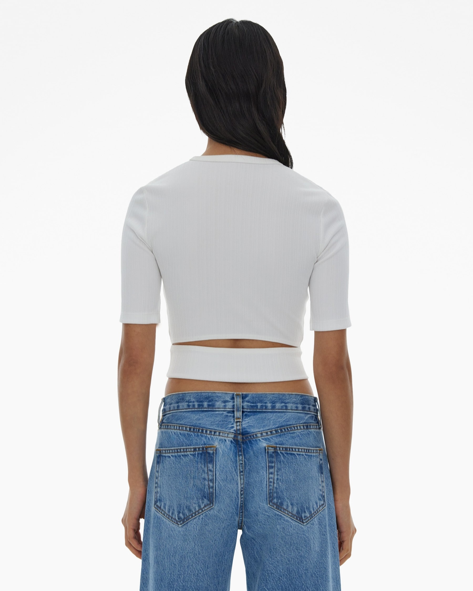 CROPPED RIB TEE - 4