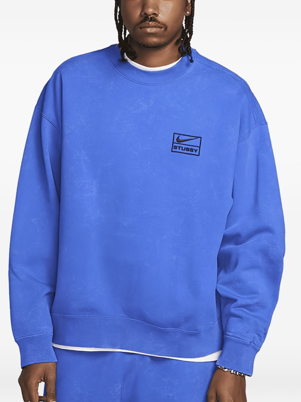 acid-wash crew-neck sweatshirt - 2