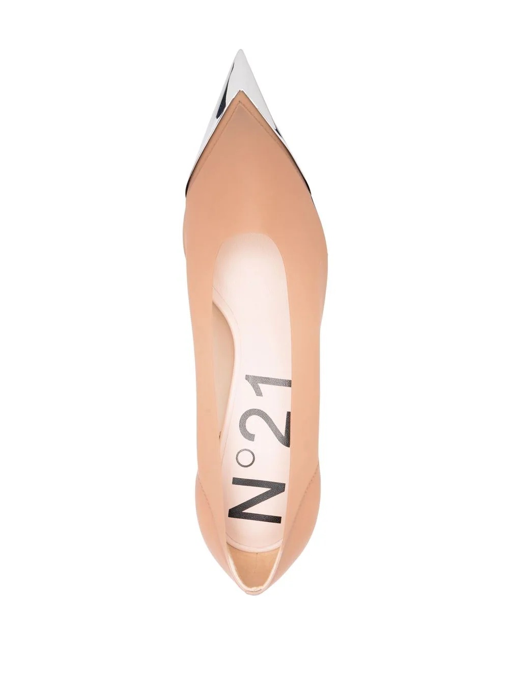 metal toe transparent pumps - 4