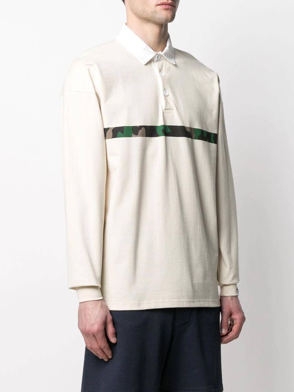 horizontal-stripe rugby sweatshirt - 3