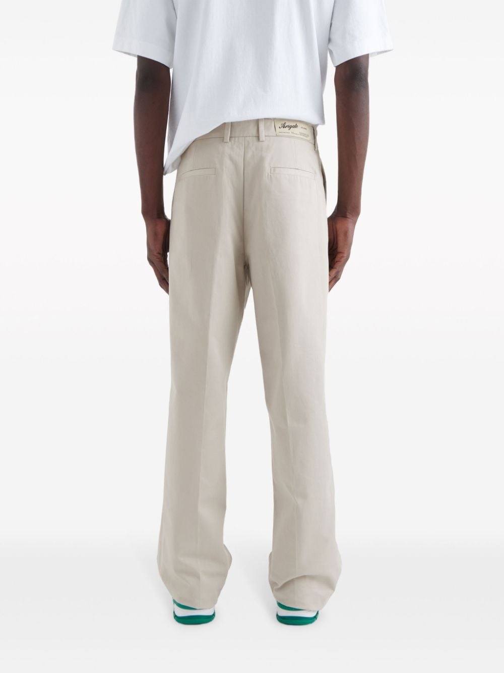 Serif relaxed-fit cotton trousers - 4