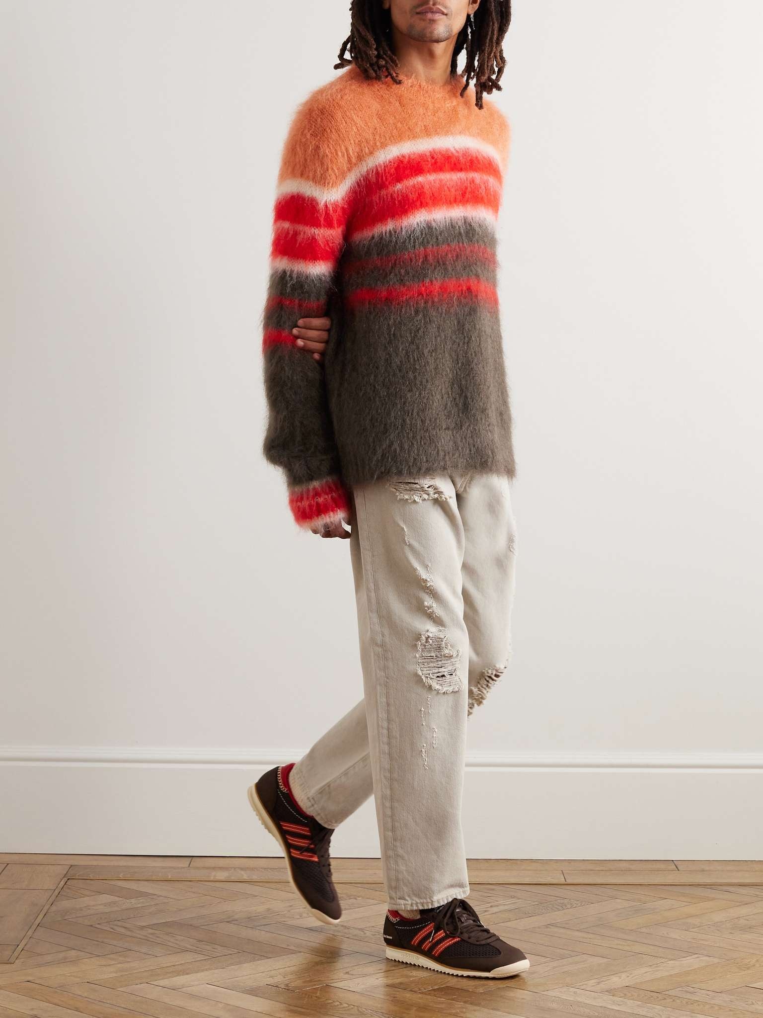 Striped Mohair-Blend Sweater - 2