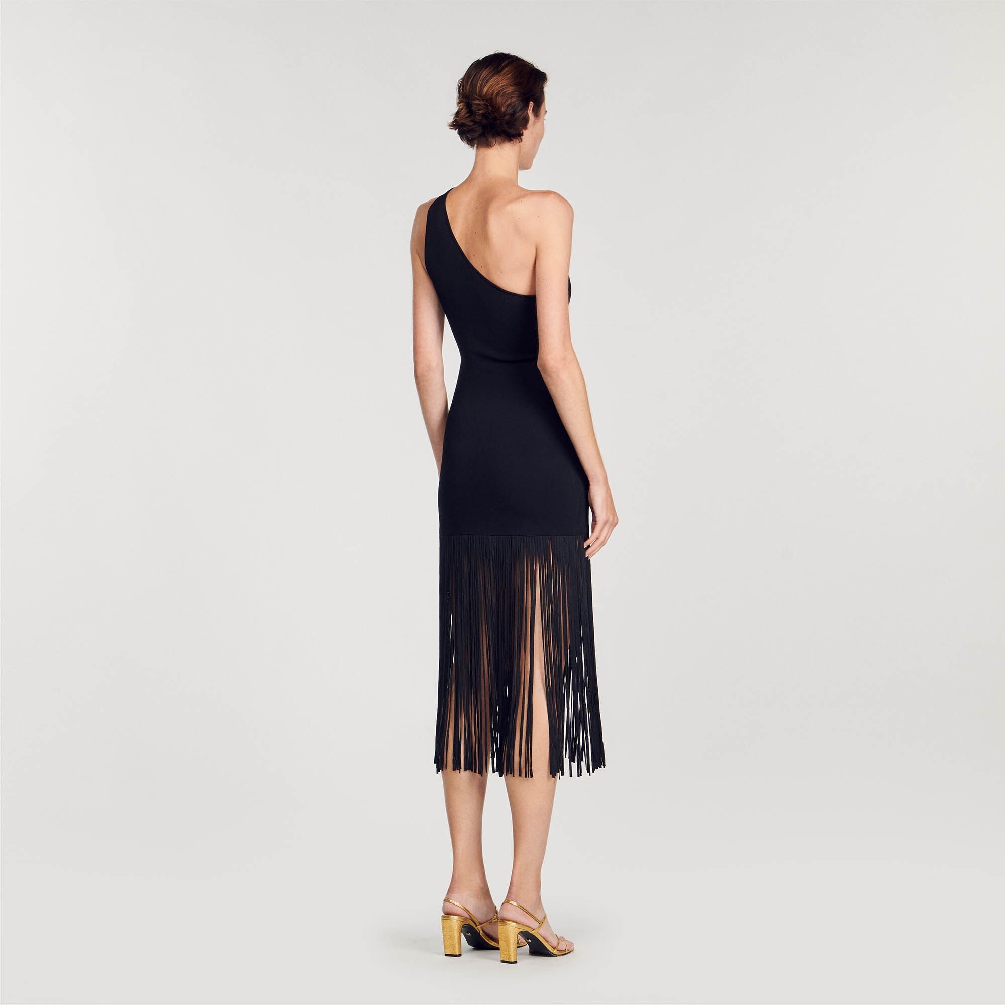 ASYMMETRIC FRINGED DRESS - 6
