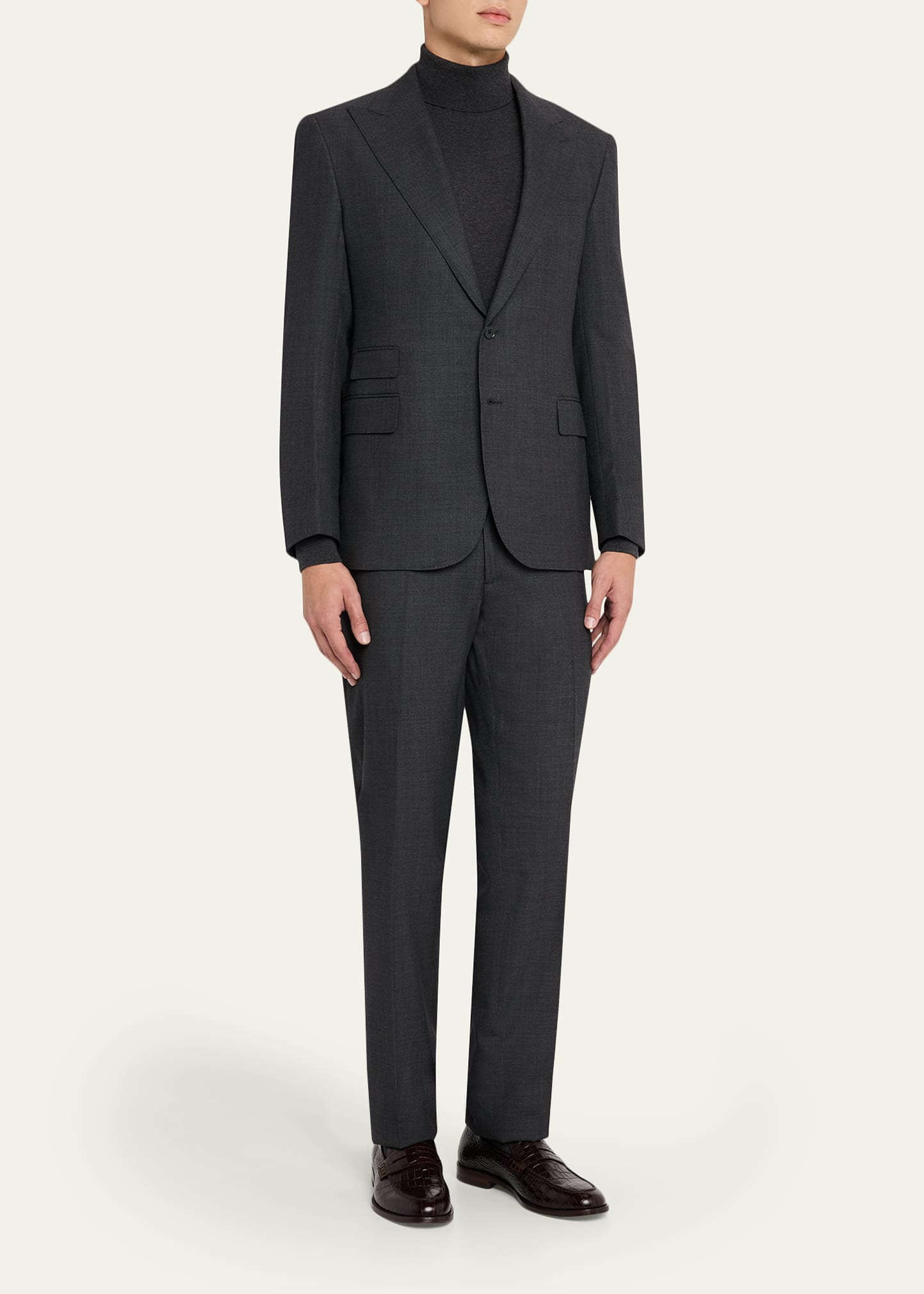 Men's Gregory Wool and Cashmere Birdseye Suit - 2