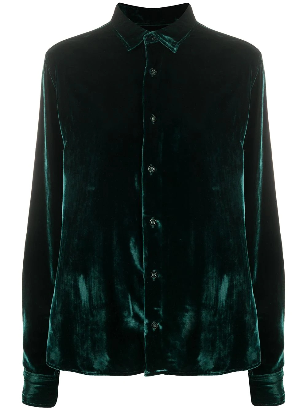 velvet-effect shirt - 1