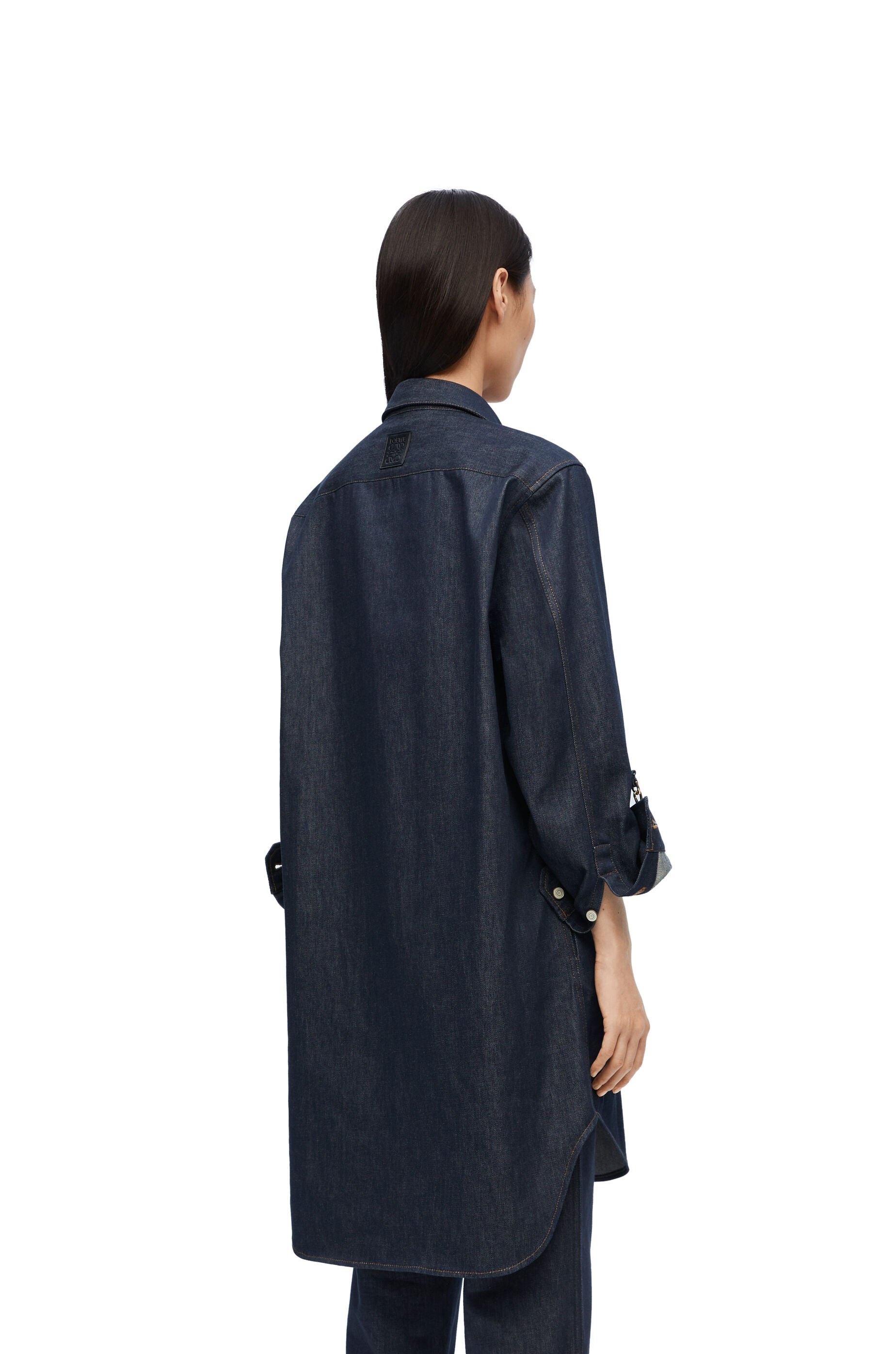 ワンピースその他 LOEWE Oversized chain-embellished denim mini shirt dress LOEWE Oversized chain-embellished denim mini shirt dress