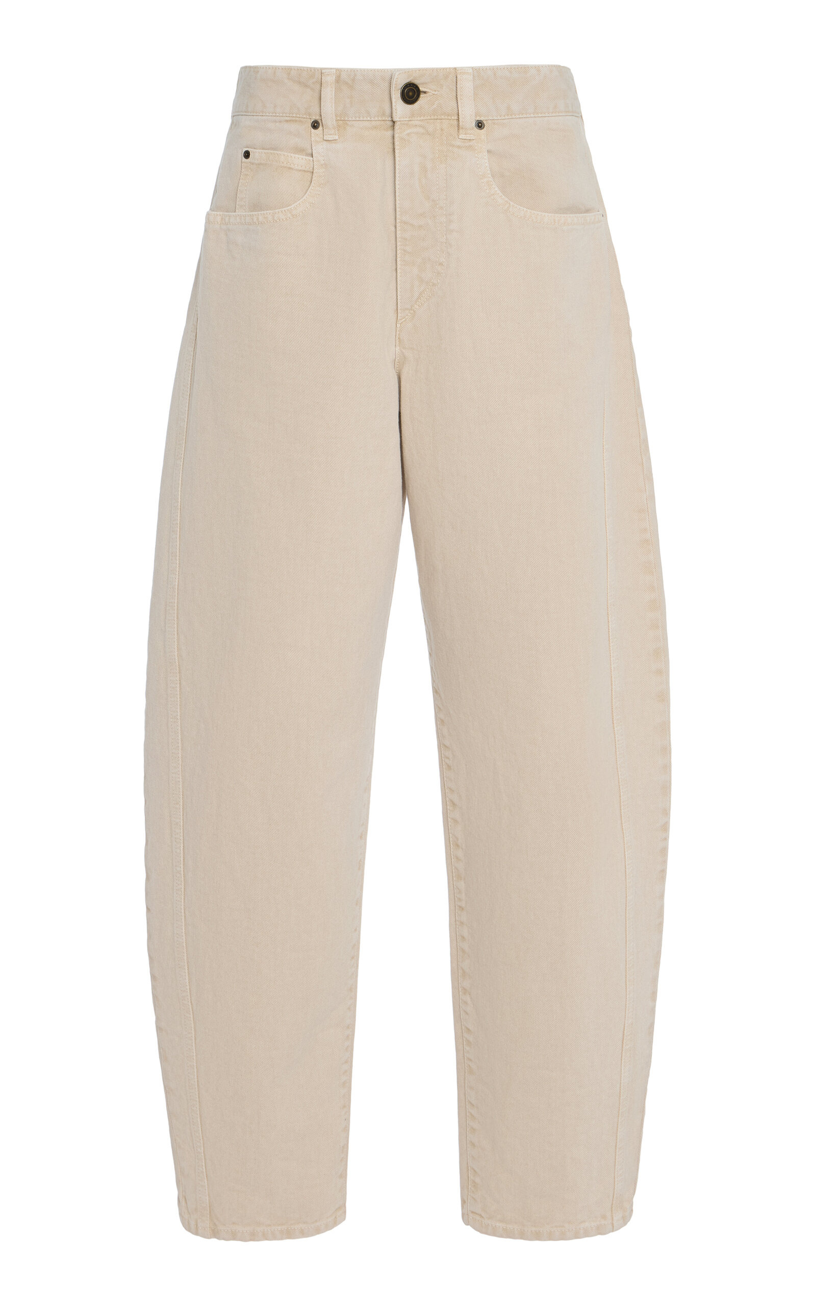 Oriane Rigid High-Rise Barrel-Leg Jeans ivory - 1