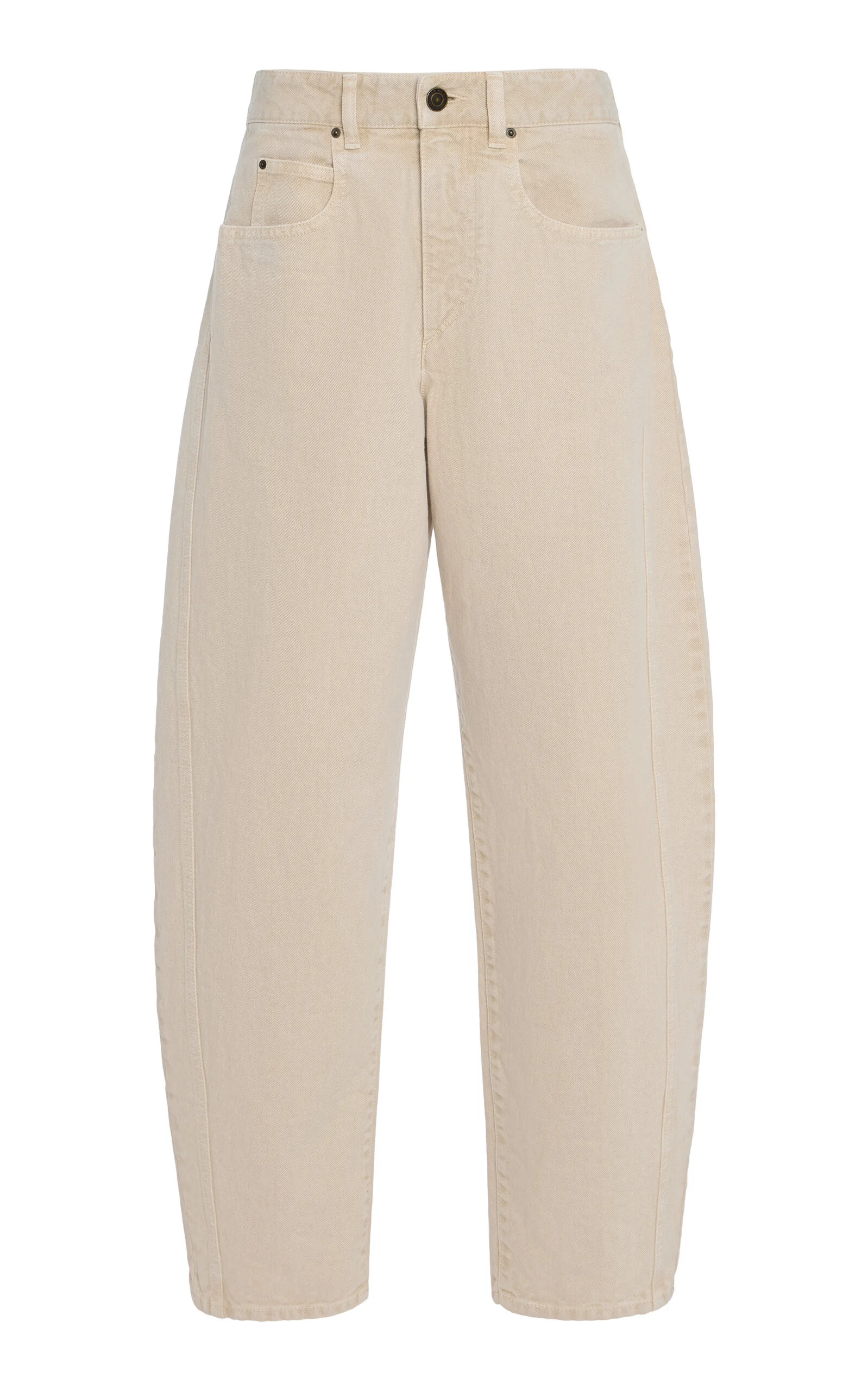 Oriane Rigid High-Rise Barrel-Leg Jeans ivory - 1