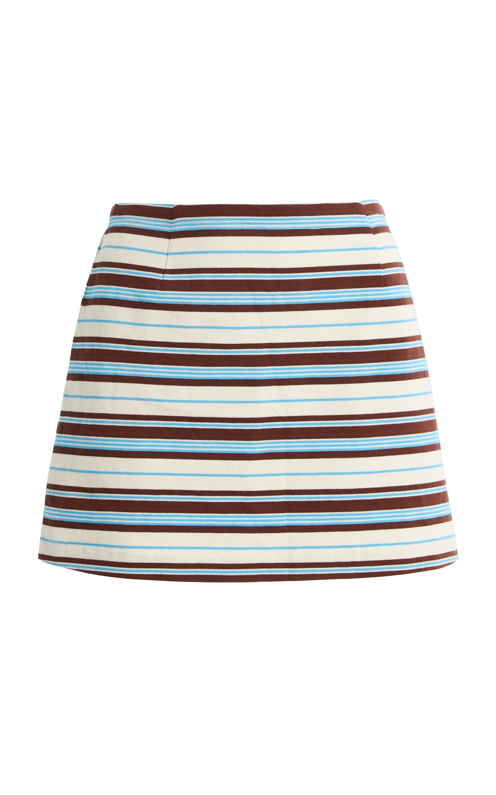 Nadine Striped Cotton Mini Skirt - 1