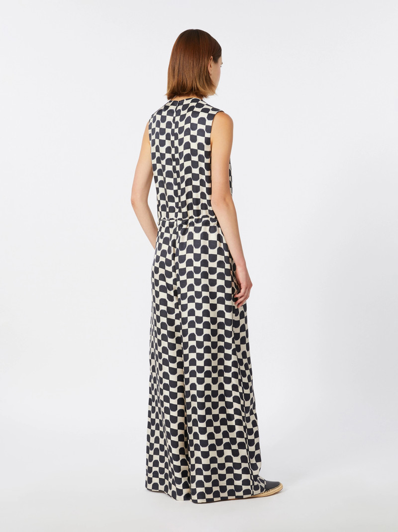 RONCHI Printed silk jumpsuit - BLACK 4