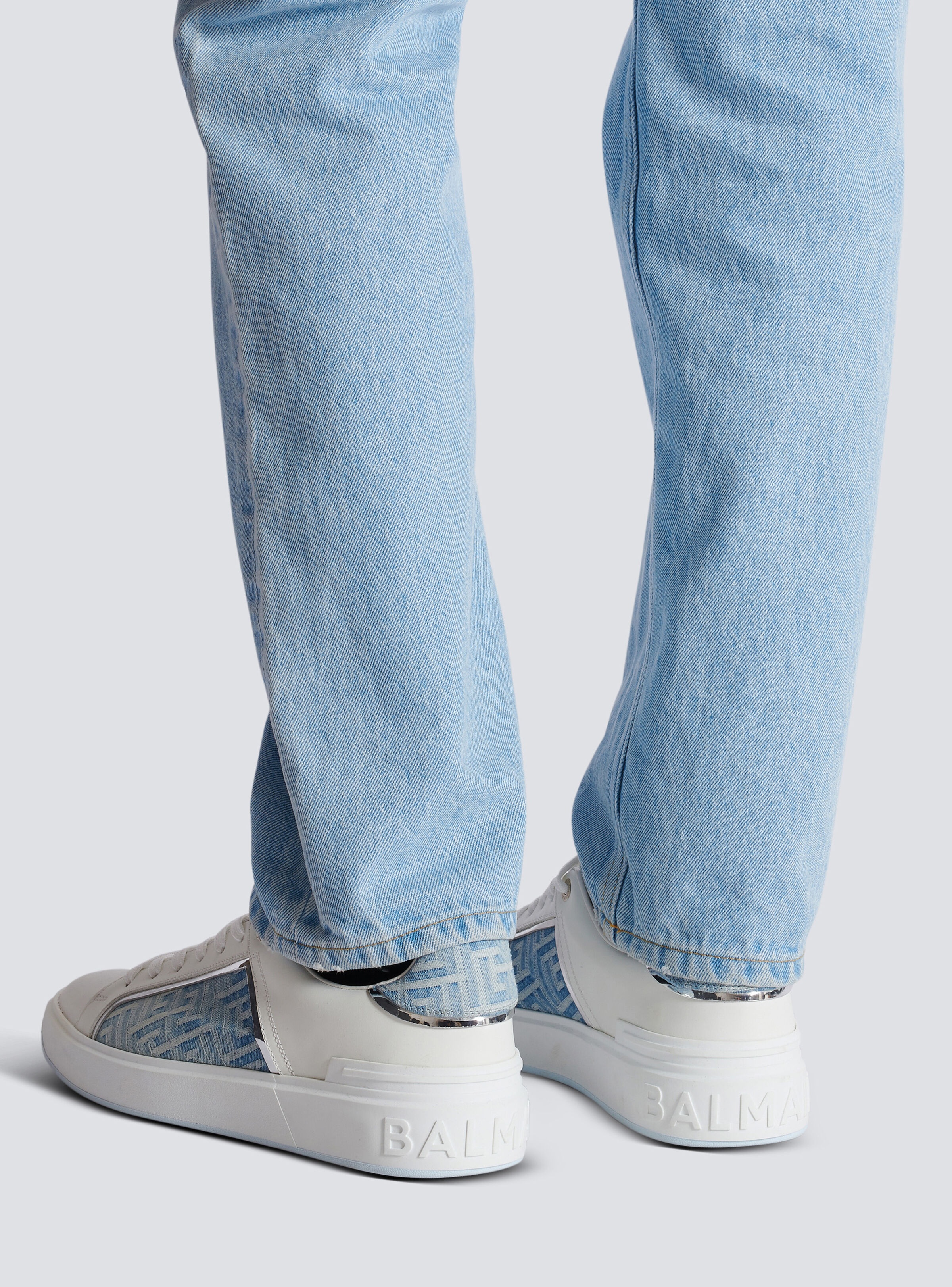 B-Court sneakers in leather and denim - 10