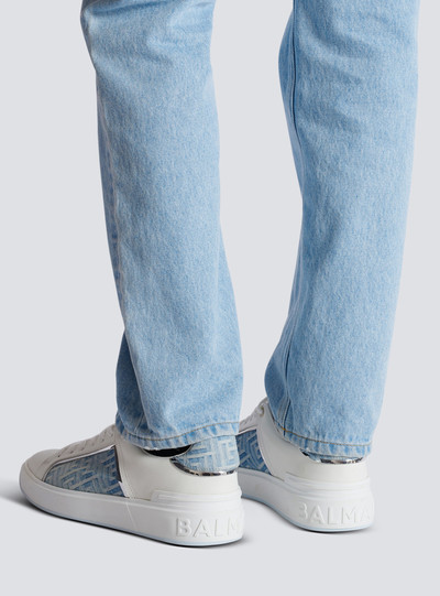 Balmain B-Court trainers in leather and denim outlook
