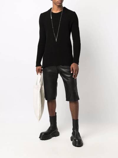 Rick Owens cashmere-blend ribbed knit jumper outlook