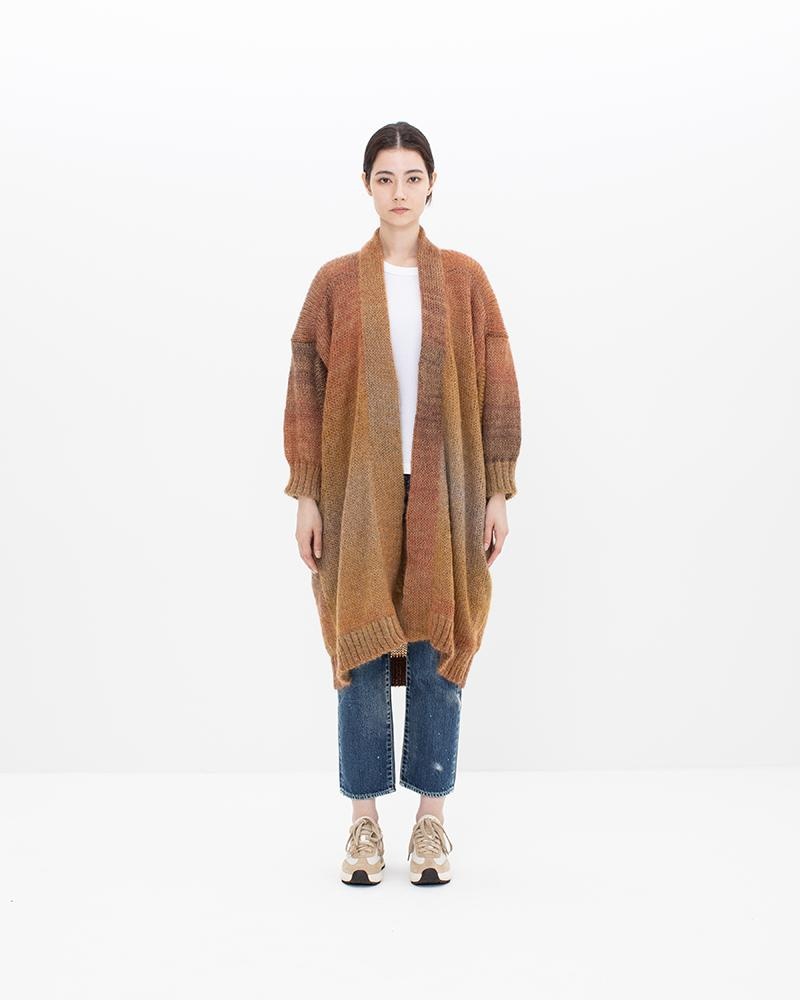 KIMONO KNIT GRADIENT (MOHAIR) BEIGE - 3