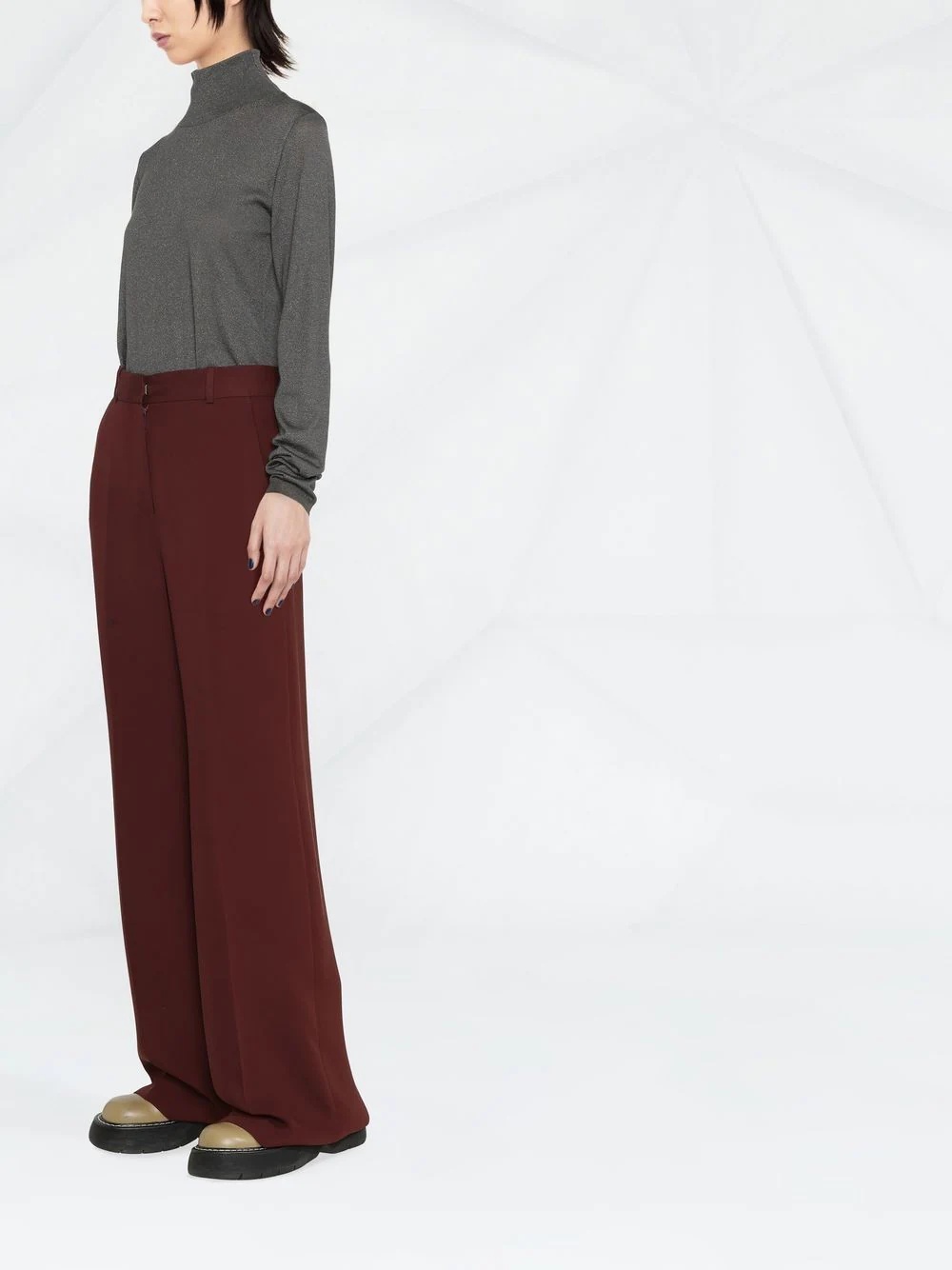 roll-neck metallic top - 5