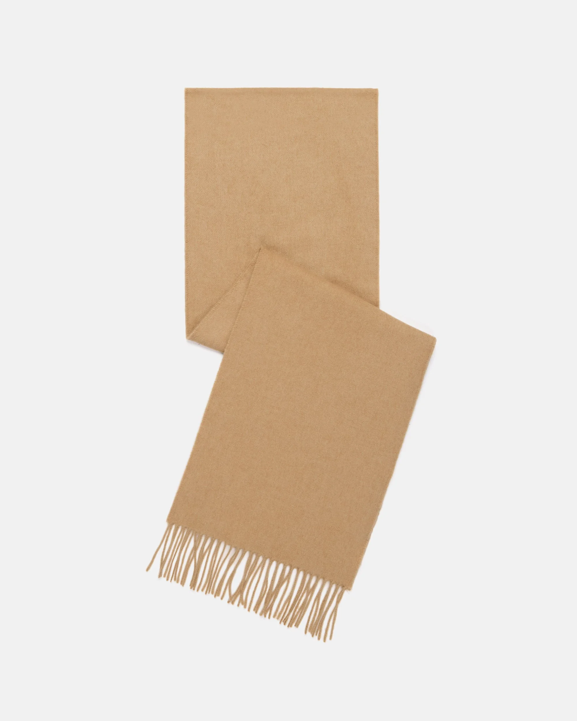 MADE-IN-SCOTLAND CAMEL CASHMERE MUFFLER - 1