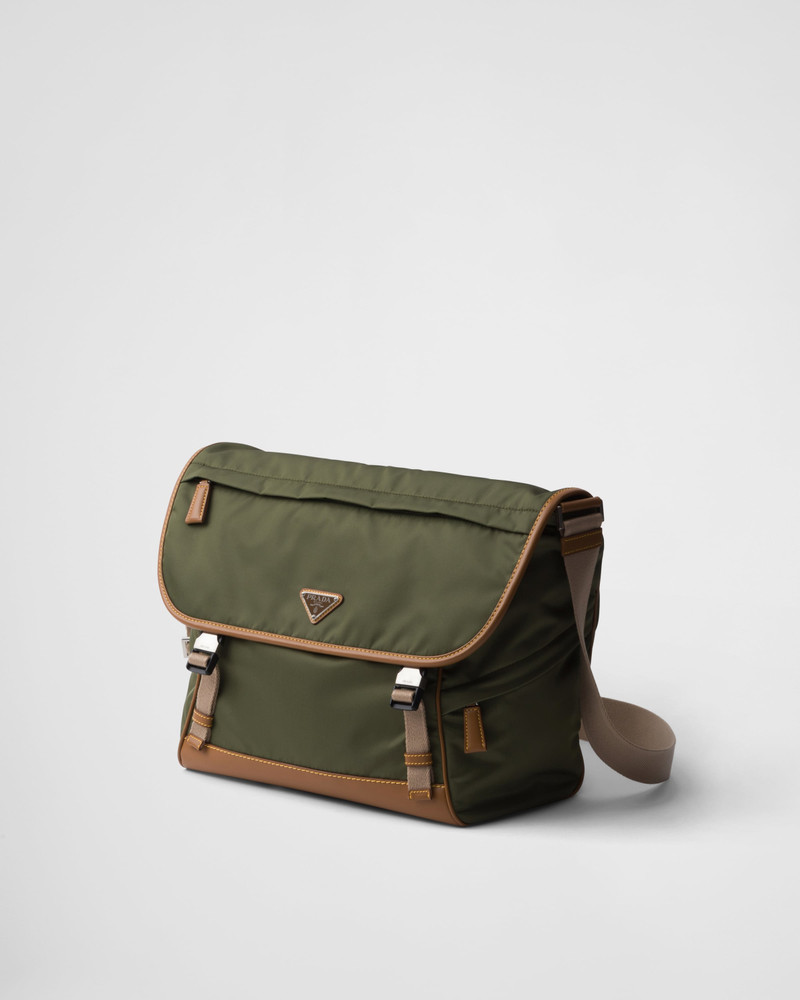 Prada Re-Nylon and leather shoulder bag outlook