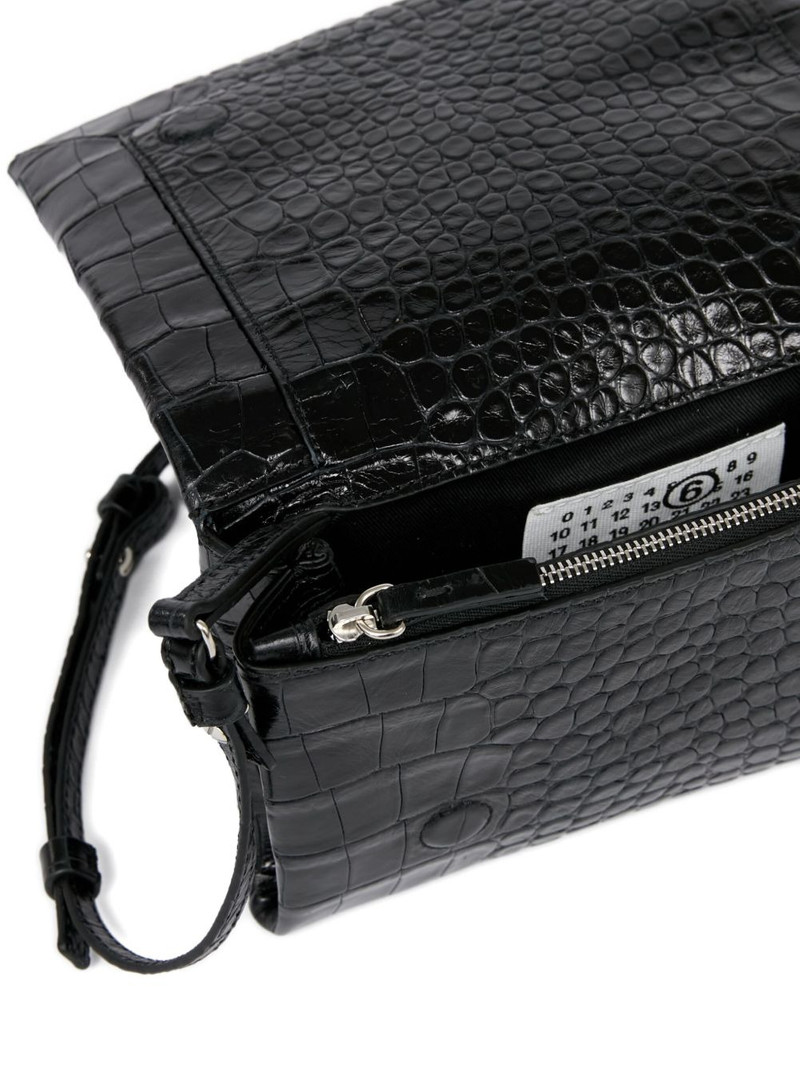 small croco-embossed shoulder bag 5