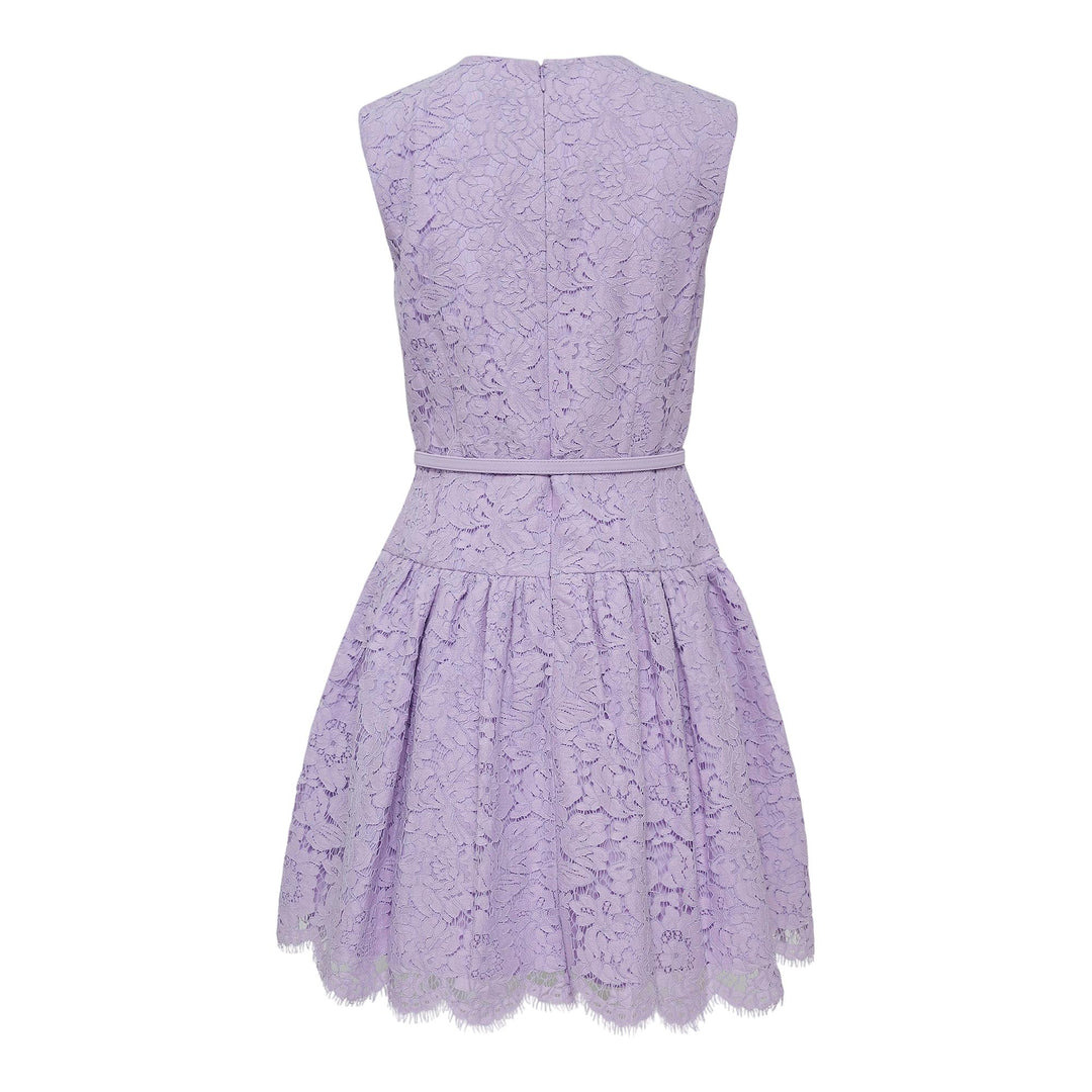 Lilac Lace Sleeveless Mini Dress - 2