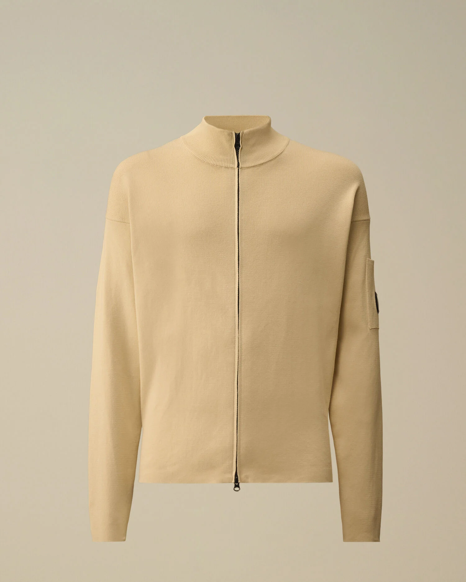 Cotton Sea Island Zipped Lens Cardigan - 1