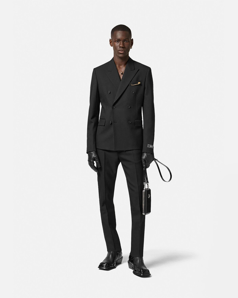 VERSACE Wool Double-Breasted Blazer outlook