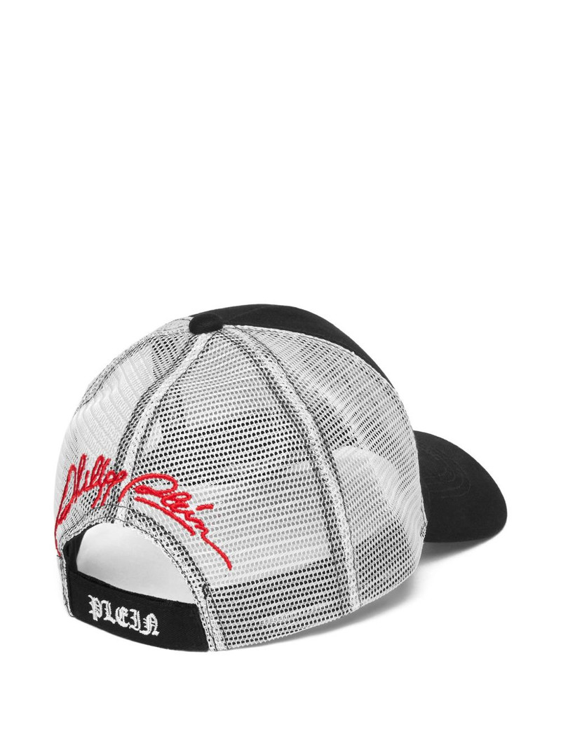 PHILIPP PLEIN bulldog-emblem mesh cap outlook