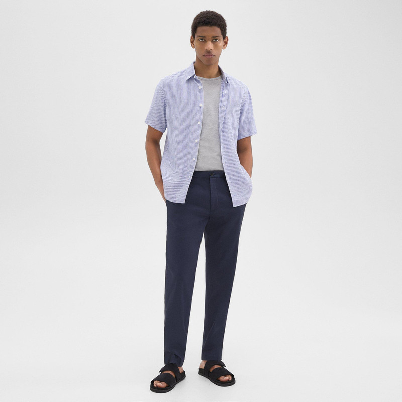 Theory Irving Short-Sleeve Shirt in Relaxed Linen outlook