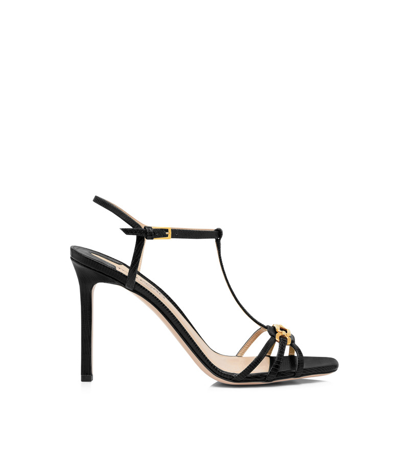 STAMPED LIZARD LEATHER WHITNEY SANDAL 1