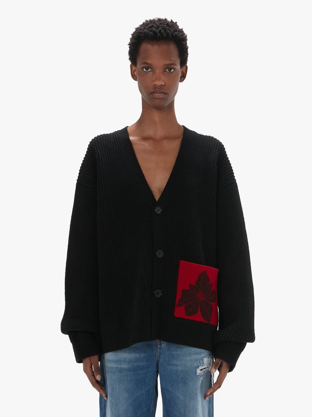 CARDIGAN WITH PATCH POCKET - 2