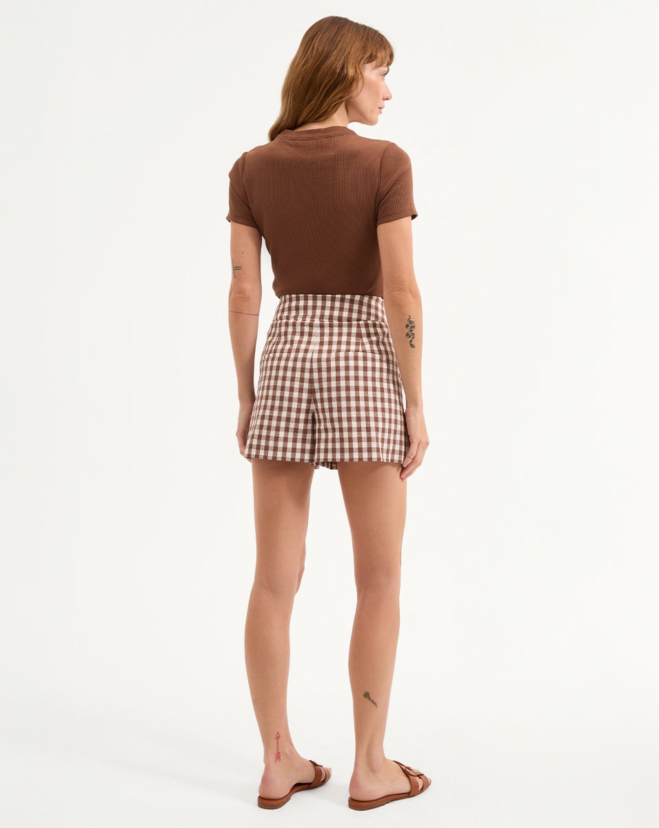 HAINA GINGHAM SEERSUCKER SHORT - 6