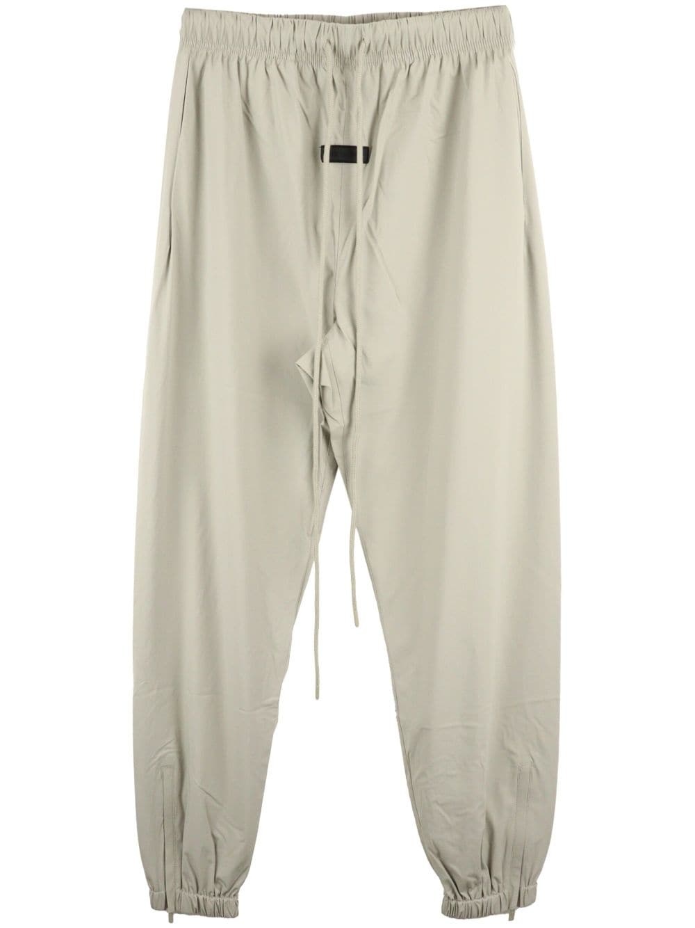 drawstring canvas track pants - 1