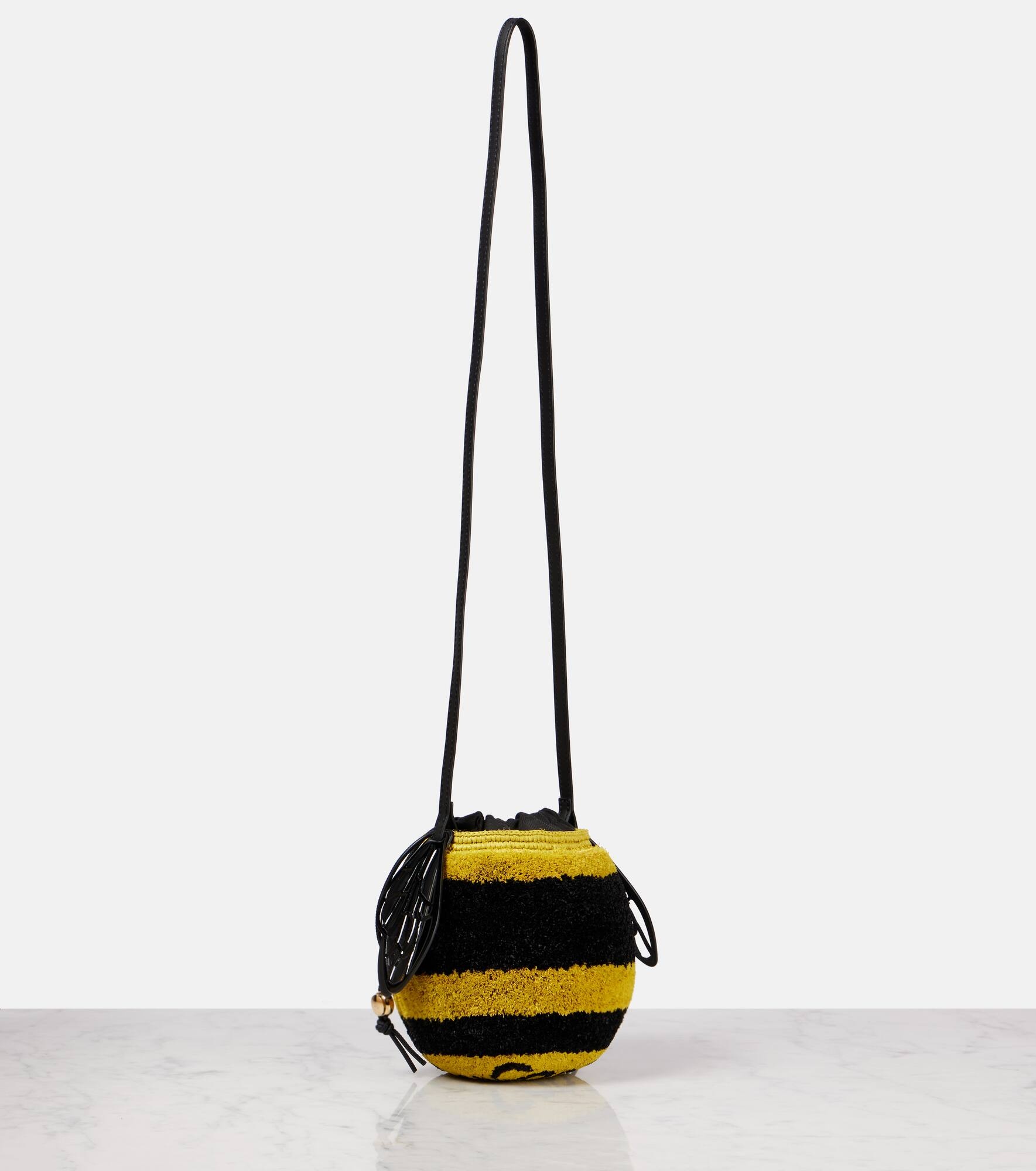 Paula's Ibiza Bee raffia crossbody bag - 4