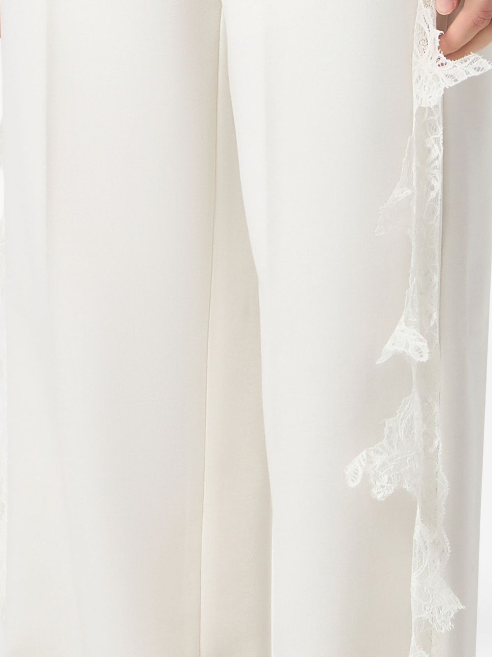 lace-detail trousers - 5