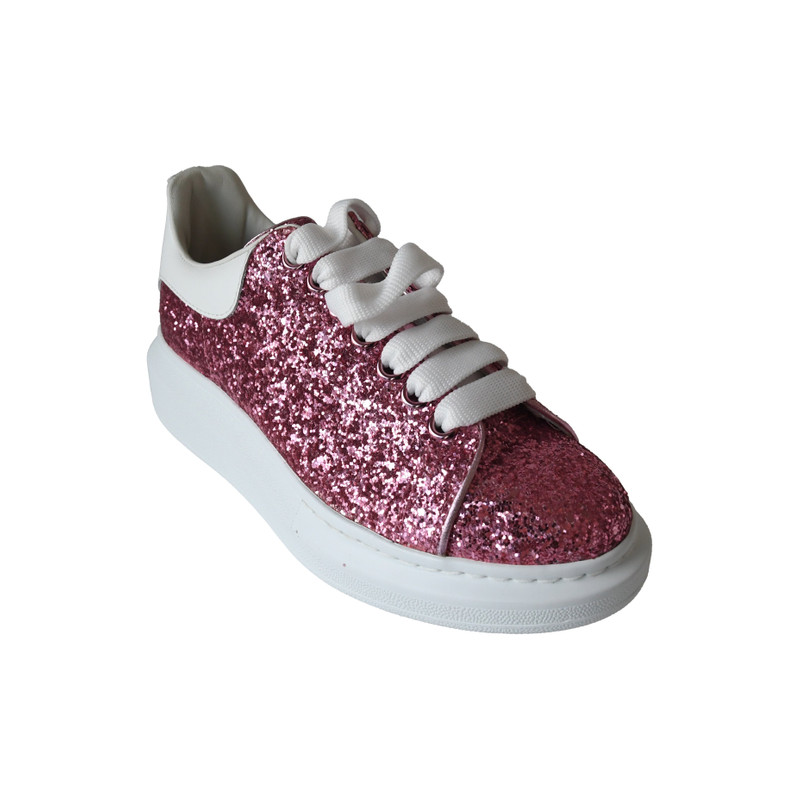 Alexander McQueen Oversized Glitter Sneakers Pink - 1