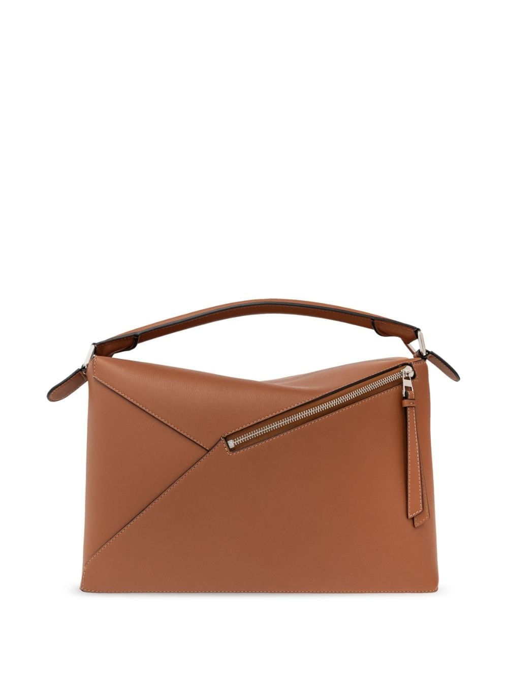Puzzle leather tote bag - 3
