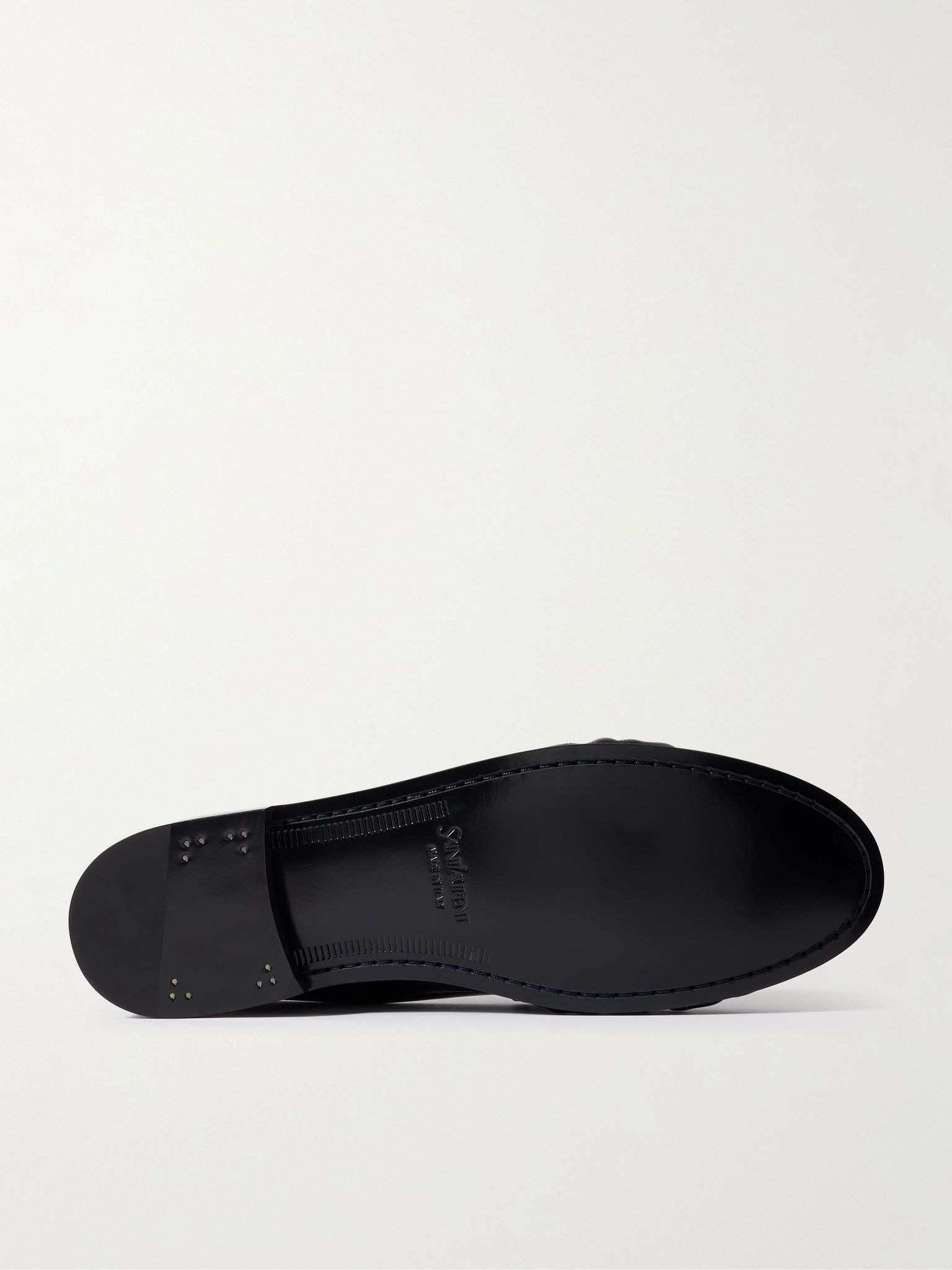 Le Loafer Monogram Logo-Appliquéd Leather Penny Loafers Black - 3