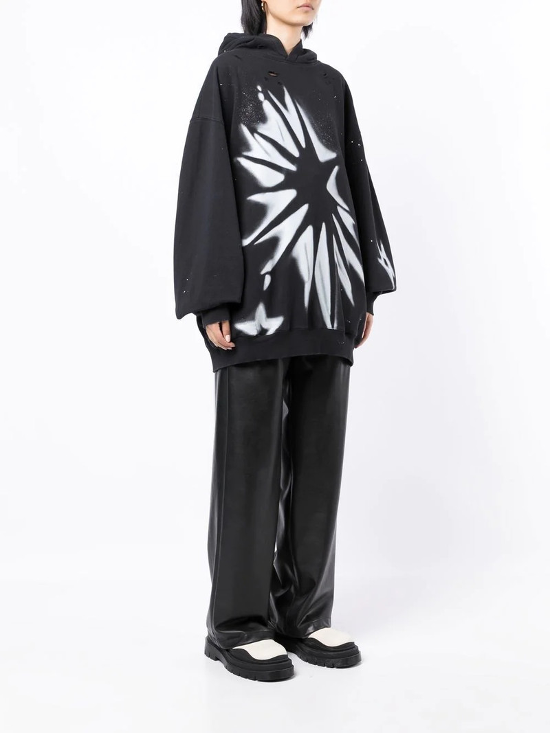 graffiti-print cotton hoodie 3