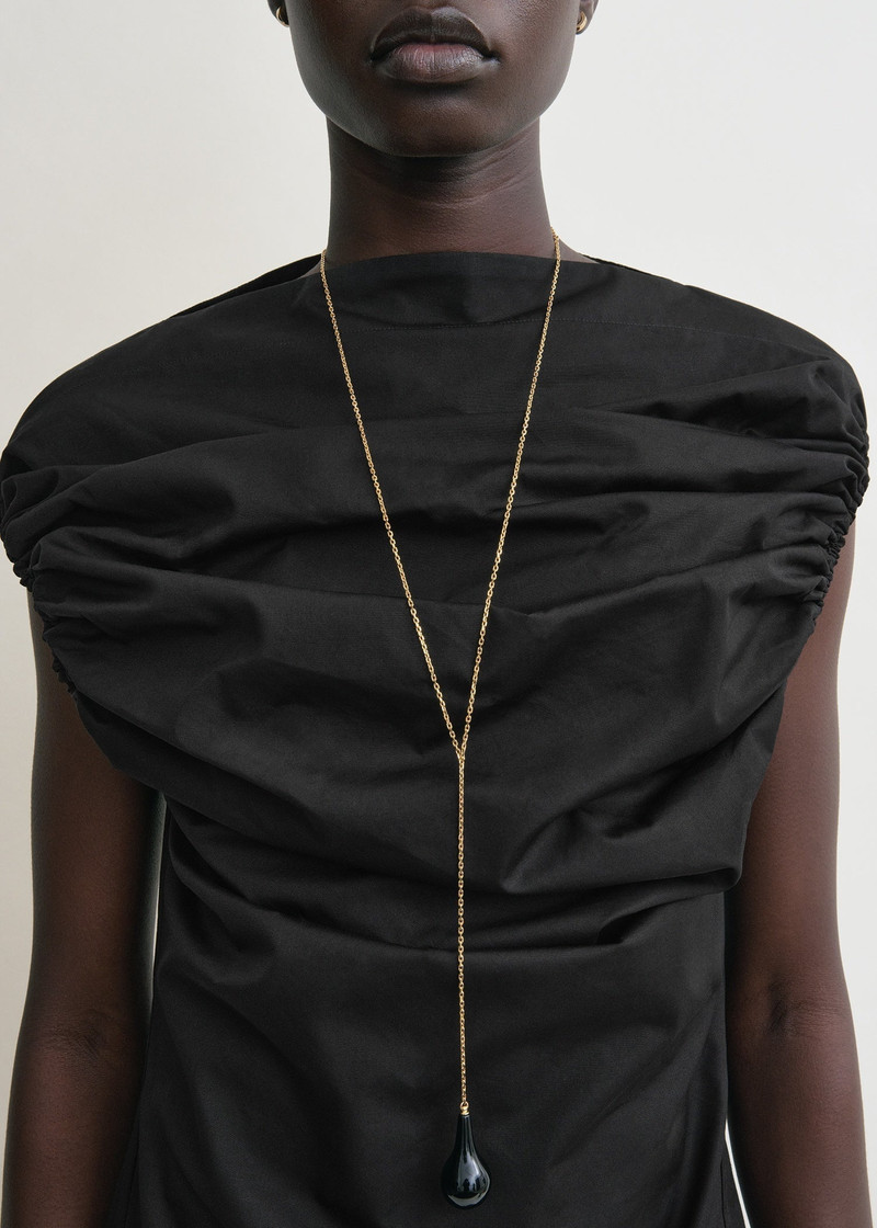 Gathered top black 5