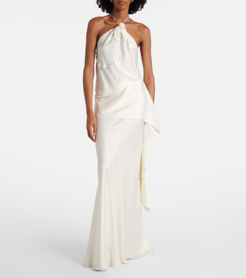 Victoria Beckham Gathered halterneck top outlook