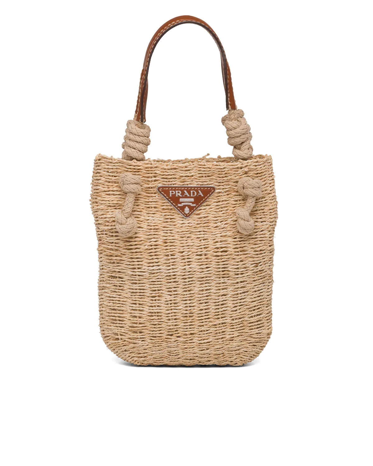 Corn Husk and Leather Tote - 1